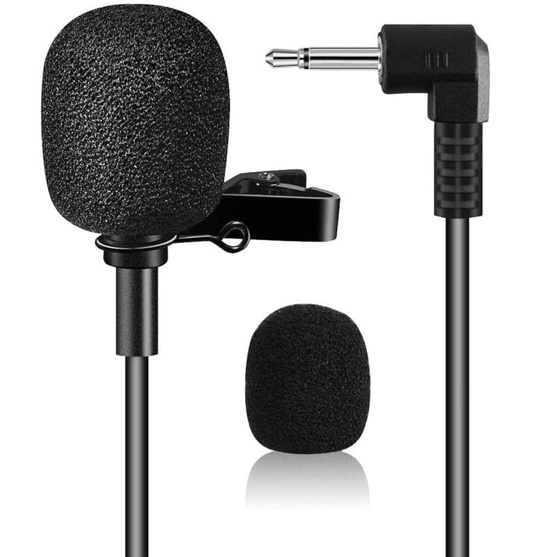 Wired Lavalier Micophone 3.5Mm Lapel Microphone Cord Omnidirectional Lav Mic Clip For Atg-100T Ex-100 Wireless Tour Guide System Transmitter Voice Amplifier Live Streaming Classroom Teaching image 1