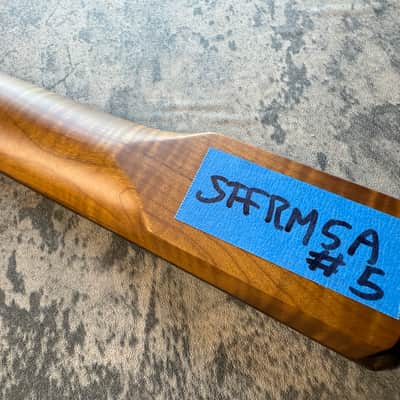 BMC Guitar 5AAAAA FLAME MAPLE Neck Strat® Stratocaster® 22 Fret Roasted With Rosewood Fingerboard Nitro Lacquer 9.5 Radius  STFRM5A #5 image 5
