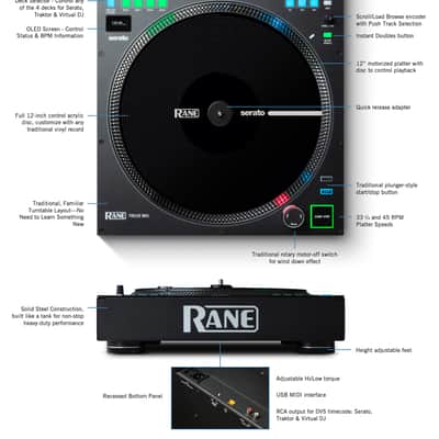 RANE TWELVE MKII 12” Motorized Turntable Controller with a True Vinyl-Like Touch image 7
