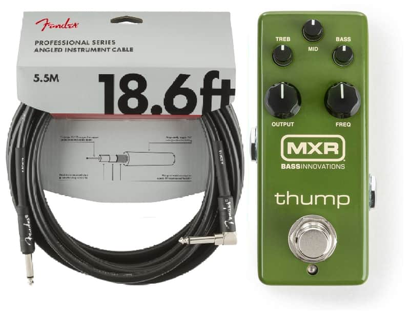 MXR M281 THUMP BASS PREAMP MINI EFFECTS PEDAL ECHOPLEX PREAMP CIRCUIT EQ TONE ( FENDER 18FT CABLE ) image 1