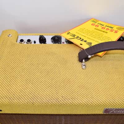 2007 Fender Blues DeVille 410 Reissue 60-Watt 4x10" Combo Guitar Amp, Tweed w/ Footswitch image 3
