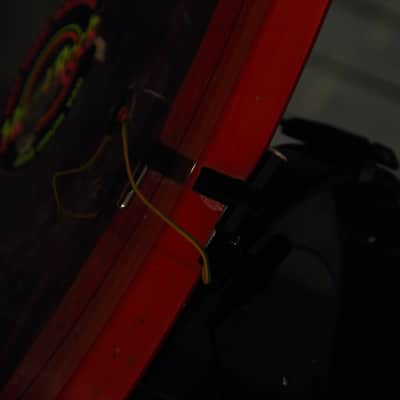 RARE Yamaha Recording Custom 9000 - hot red 22"x14 bass drum image 9