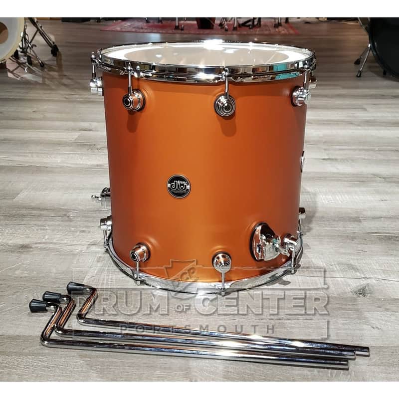 DW Performance Floor Tom 14x12 Hard Satin American Rust image 1