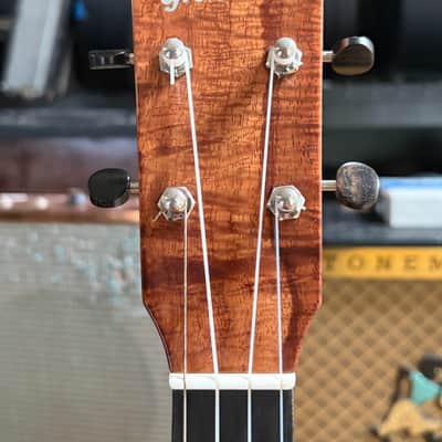 2012 Tony Graziano Tenor Ukulele #590 – Spruce / Figured Koa – Hardshell Case image 4