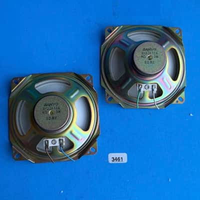 CASIO LK-92TV Keyboard Part: Sanyo 4.5" Speaker 4Ohms 3W White Woofer [Pair] image 2