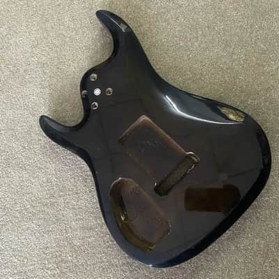 Black Basswood HSH 7 String Guitar Body image 3