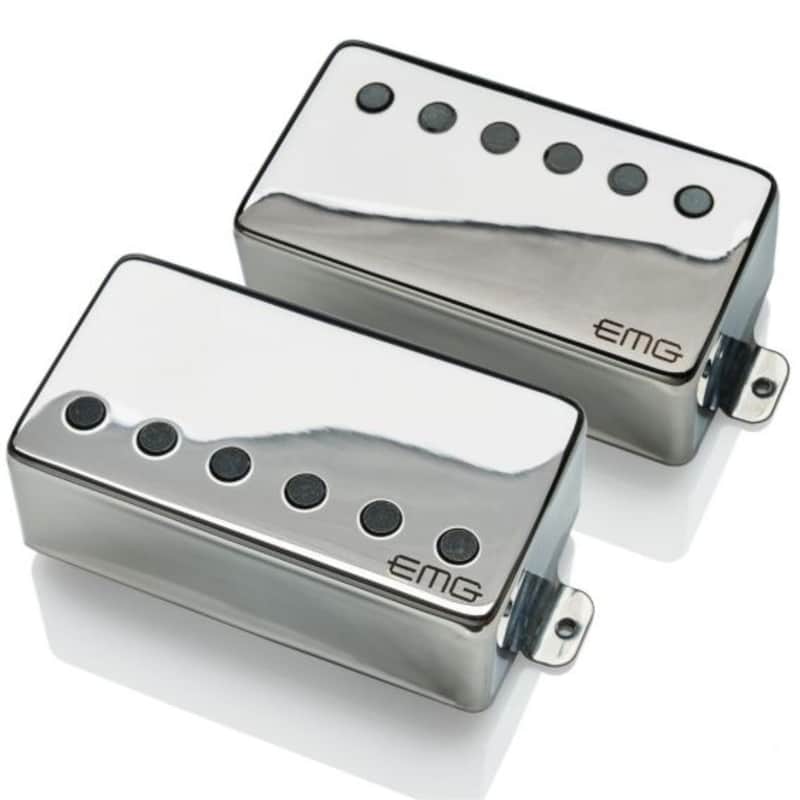 EMG 57/66 TW Dual Mode Humbucker Pickup Set, Chrome image 1