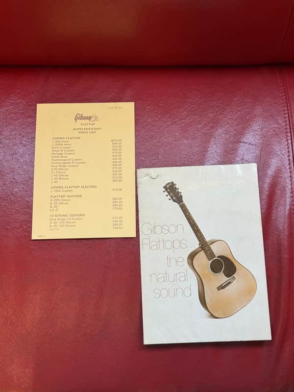 Gibson Flattops Brochure + Price List