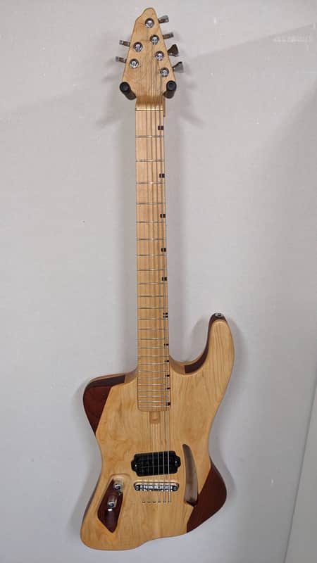 SomethingAwesome. Low 27 Baritone Semi-hollow Left Handed - Natural image 1