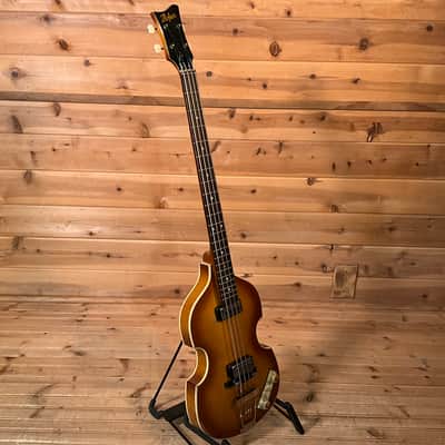 Hofner 1963 Relic Hollowbody Electric Violin Bass - Aged Sunburst image 2
