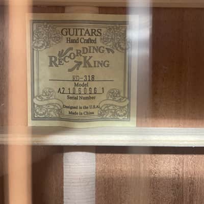 Recording King RD-318 Deluxe Dreadnought Natural image 7