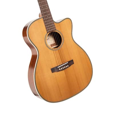 Cort ES-OC4 NSG | Essence Series OM Cutaway Acoustic Electric Guitar, Natural Semi Gloss. New with Full Warranty! image 3