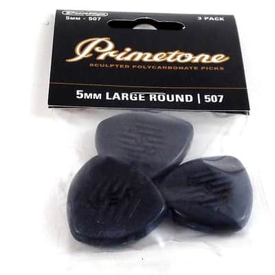 Dunlop Guitar Picks  3 Pack  Primetone 507  5mm  molded picks  lg round tip image 1