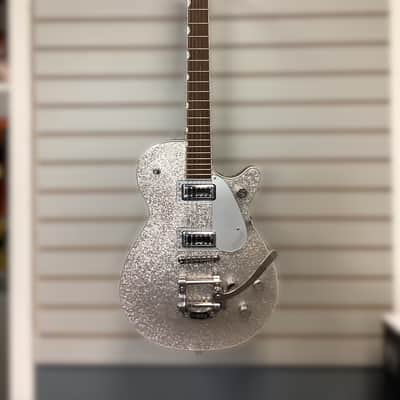 G5230T Electromatic Sparkle Jet FT Single Cut w/ Bigsby-Silver Sparkle image 1