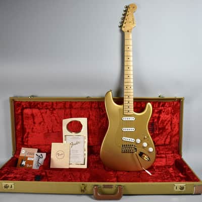 Circa 1989 Fender Stratocaster Custom Shop H.L.E Gold '57 RI #313 Guitar w/OSHC image 1