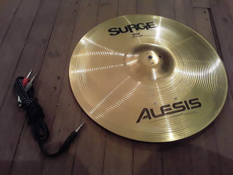 ALESIS SURGE 16" Metal Electronic Ride Cymbal & Cable - Very Clean & Works Great ! image 1