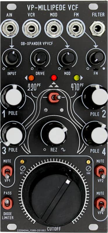 Blue Lantern Millipede Variable Pole VCF Eurorack Synth Module image 1
