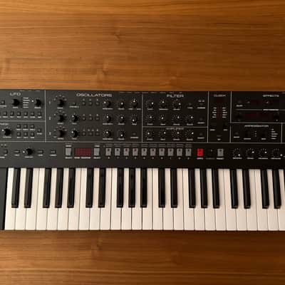 Sequential Trigon-6 49-Key 6-Voice Polyphonic Synthesizer 2022 - Present - Black with Wood Sides image 1