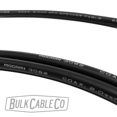 3 FT - Mogami 3082 Speaker Cable - Pancake Right Angle RA to Short Straight Stubby ST 1/4" Connectors - Black Housing / Silver Plug - Amp Head To Cabinet image 10