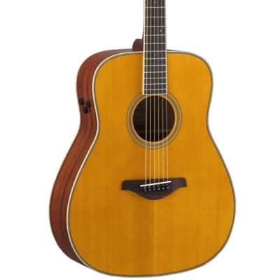 Yamaha FG-TA Dreadnought Transacoustic Acoustic-Electric Guitar, Vintage Tint image 1