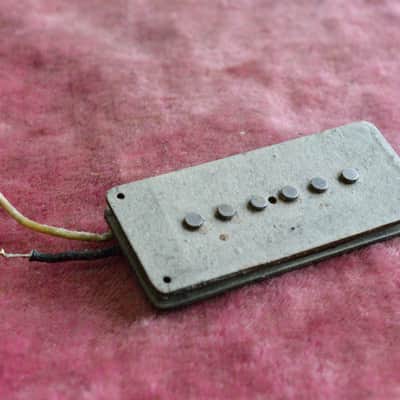 Vintage Fender PRE-CBS Jazzmaster Grey Bottom Pickup 7.29k 1960's South Facing Magnet image 1