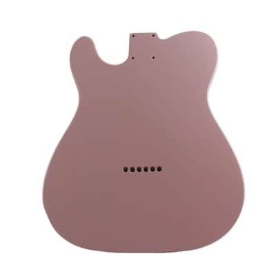 Pink Semi Hollow Guitar Telecaster Tele Style Alder Body image 7