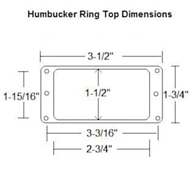 Humbucker Ring Set-Tapered w/ Curved Bottoms-Black image 3