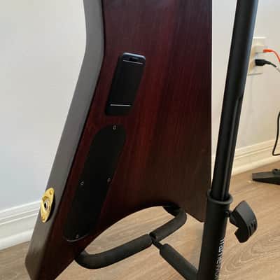Custom Offset V Bass P/J Pickups with Precision Neck Translucent Dark Red/Maroon Sunburst image 6