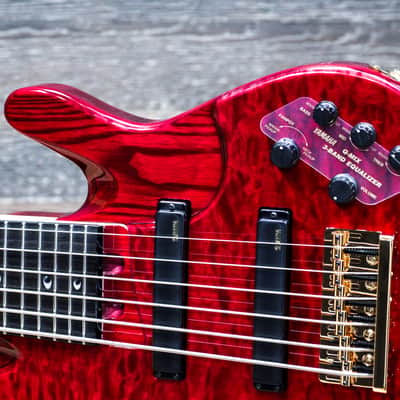 Yamaha TRBJP2 John Patitucci Signature Translucent Dark Red Electric Bass w/Case image 7