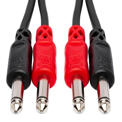 Hosa CPP-202 Dual 1/4 Inch TS to Dual 1/4 Inch TS Stereo Interconnect Cable, 6.6 Feet image 2