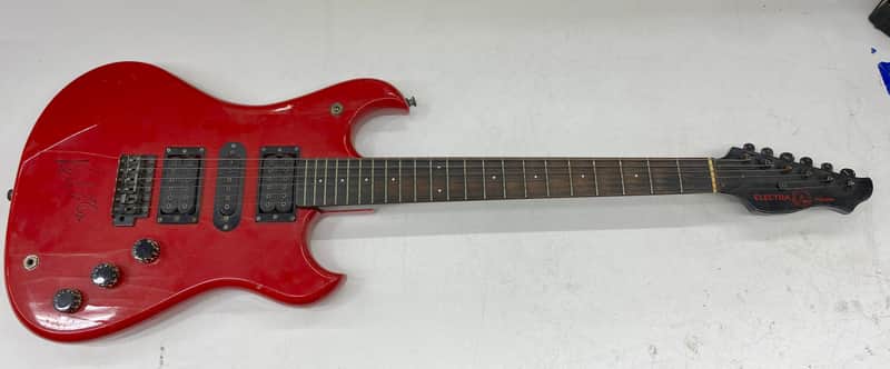 Electra Westone X185 Phoenix Red 1984 Electric Guitar signed by Keb' Mo' House of Blues as-is image 1