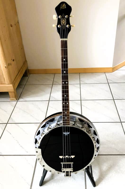 Framus Tenor Banjo, DIXI model (2nd gen) 1962 - black/silver image 1