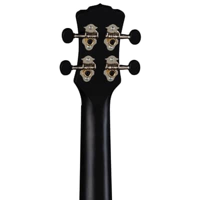 Luna Vintage Mahogany Tenor ukulele NEW Black Satin w/ Gig Bag image 8