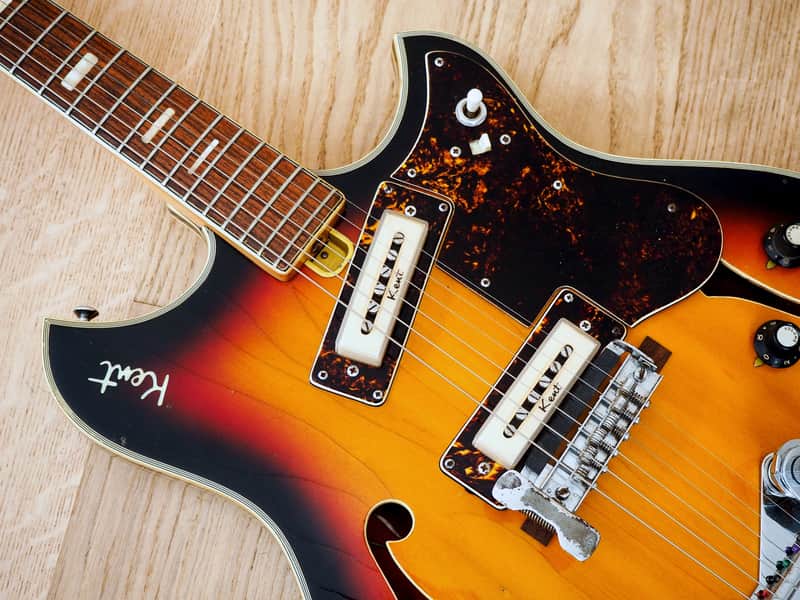 1960s Kent Model 820 Vintage Electric Guitar Japan Kawai Flame