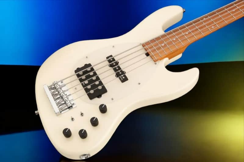 Sadowsky MetroExpress 21-Fret Vintage M/J Bass, Morado Fingerboard, 5-String - Solid Olympic White High Polish image 1