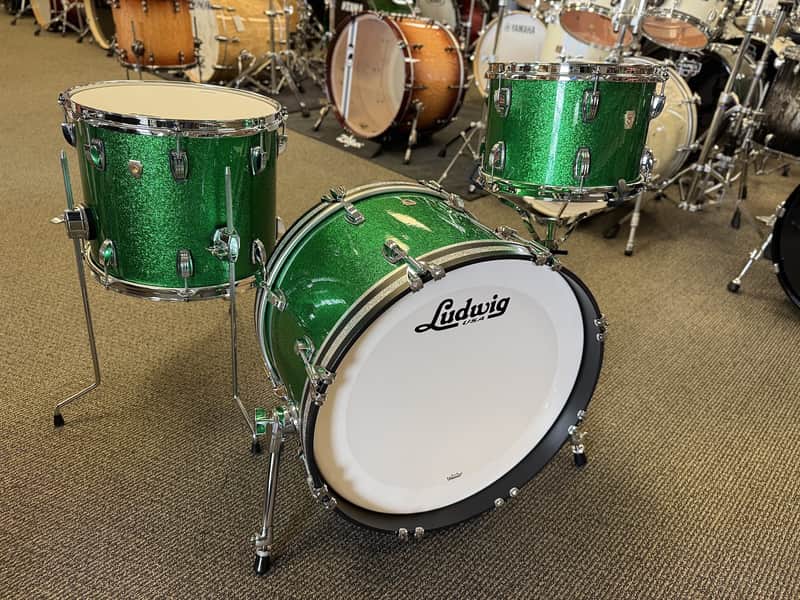Ludwig Classic Maple Custom Build 3pc Shell Pack in Green | Reverb