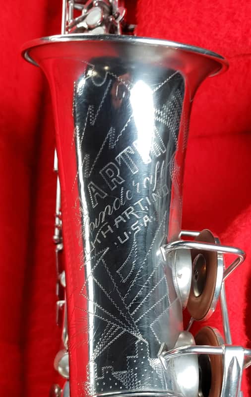 ultra-RARE silver Martin Handcraft Committee I pro alto sax overhauled art-deco city skyline search lights edition aka Mars attacks Earth image 1