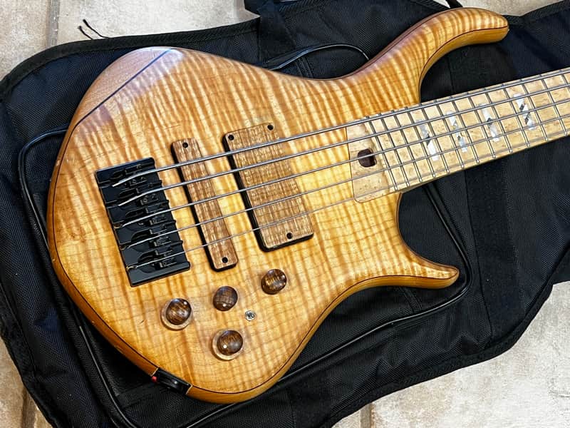 Warrior Custom 5 String Bass Natural image 1