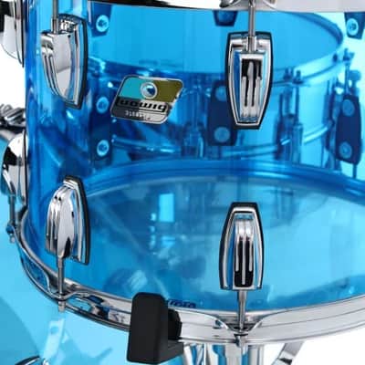 Ludwig Vistalite Blue Zepp 4-piece Outfit 10x14 / 16x16 / 16x18 / 14x26" image 2