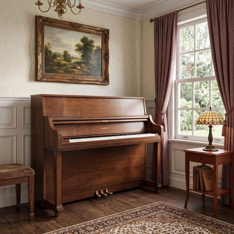 Warm & Resonant Tone: Classic Kawai Upright imagen 1