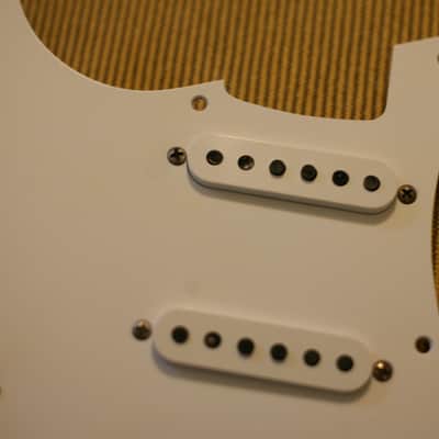 LEFTY!!! Greenville Custom 5.5k Strat Pickup Set Prewired Pickguard EJ Wiring Alnico 4 RWRP image 4