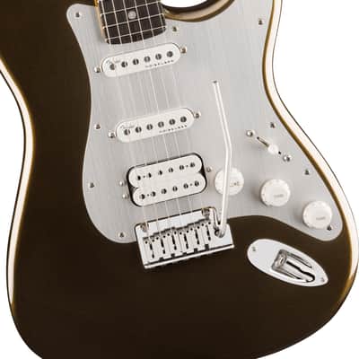 Fender American Ultra II Stratocaster HSS, Ebony Fingerboard - Texas Tea image 6