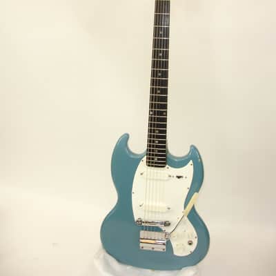 Vintage 60's Kalamazoo by Gibson KG-2A Electric Guitar, Las Vegas Blue w/ Gibson Chipboard Case image 2