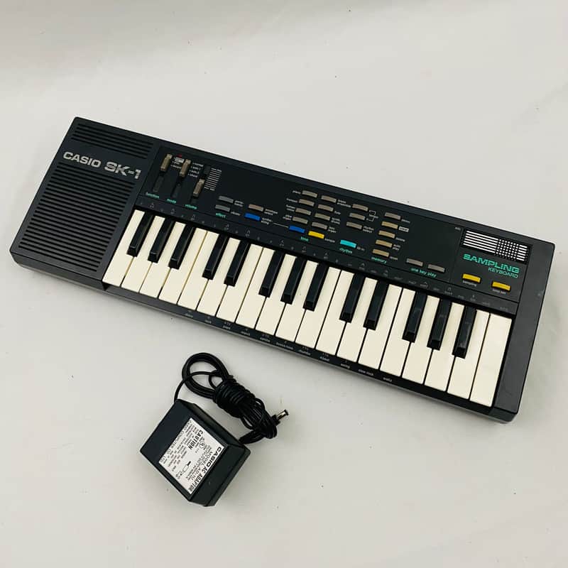 Casio SK-1 32-Key Sampling Keyboard 1986 Black image 1