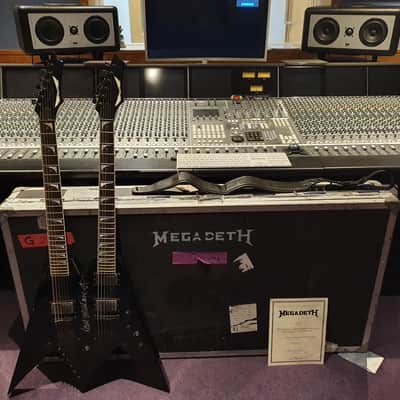 Dave Mustaine's  Personal Dean Double Neck Flying King V VMNT Megadeth Tour Guitar Signed by him KV1 image 19