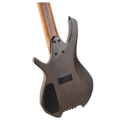 Cort SPACE5SDB Space 5 Poplar Burl Top Soft Maple Body 7pcs Roasted Maple, Walnut, Purple Heart & Maple Neck 5-String Bass Guitar w/Gig Bag image 5