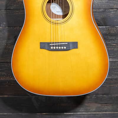 Nashville Guitar Works Edgeburst Dreadnought Cutaway A/E w/ Case image 2