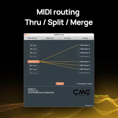 U6MIDI Pro - MIDI Interface with Router, Mapper, and Filter - Plug-and-play USB MIDI for computers - Standalone 3-in-3-out MIDI for Merge, Split, Thru image 5