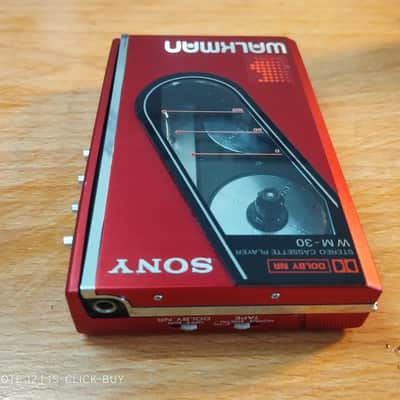 Sony WM 30 1984 - Sony Walkman Cassette player WM 30 red working image 5