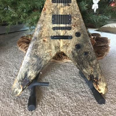 Flying V Custom Shop (Used)  Buckeye Burl Top Handcrafted Black Diamond USA image 2
